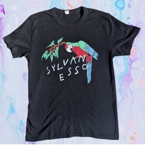 Sylvan Esso 2017 What Now Parrot Cotton Crewneck Tee Indie Alternative Band S
